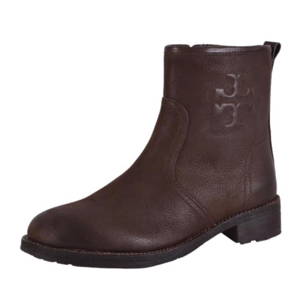 tory burch brown ankle booties